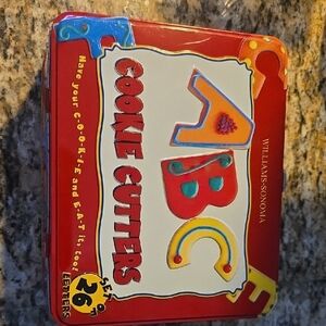 Williams Sonoma Vibrant ABC Cookie Cutters Tin